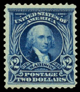 Prices of US Stamps Scott Cat. 312: 1903 US$2.00 Madison. Daniel Kelleher Auctions, Jan 2015, Sale 663, Lot 1622