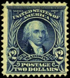 US Stamps Values Scott #312: US$2.00 1903 Madison. Harmer-Schau Auction Galleries, Feb 2012, Sale 92, Lot 1083