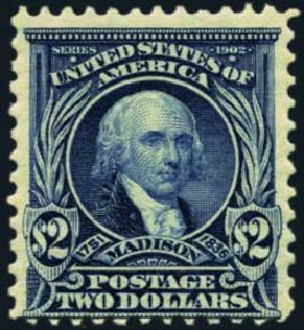 US Stamp Value Scott 312 - US$2.00 1903 Madison. Harmer-Schau Auction Galleries, May 2012, Sale 93, Lot 343