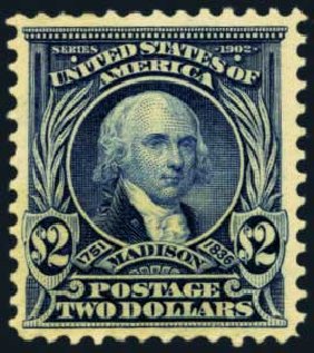 US Stamps Prices Scott Cat. #312 - 1903 US$2.00 Madison. Harmer-Schau Auction Galleries, Aug 2012, Sale 94, Lot 1473