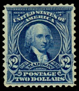Cost of US Stamps Scott Catalog # 312: 1903 US$2.00 Madison. Daniel Kelleher Auctions, Sep 2013, Sale 639, Lot 423