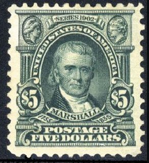 US Stamps Prices Scott 313: US$5.00 1903 Marshall. Cherrystone Auctions, Mar 2008, Sale 200803, Lot 247