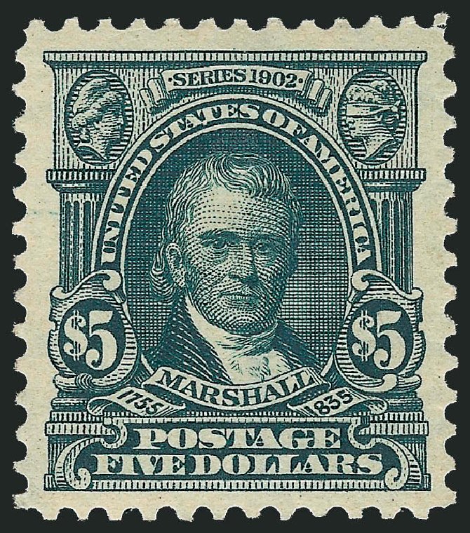 US Stamp Prices Scott Catalog # 313 - 1903 US$5.00 Marshall. Robert Siegel Auction Galleries, Dec 2011, Sale 1017, Lot 757