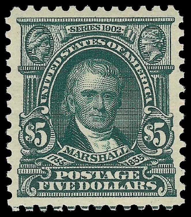 US Stamp Prices Scott Catalog # 313: 1903 US$5.00 Marshall. Robert Siegel Auction Galleries, Dec 2012, Sale 1037, Lot 1967