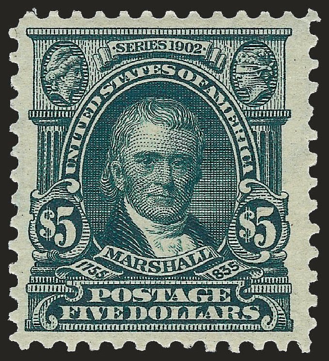 US Stamps Value Scott Catalog 313: 1903 US$5.00 Marshall. Robert Siegel Auction Galleries, Sep 2008, Sale 962, Lot 2627