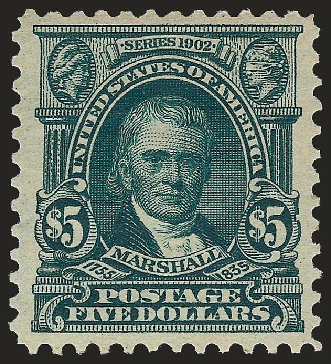 US Stamp Value Scott Cat. #313 - 1903 US$5.00 Marshall. Robert Siegel Auction Galleries, Apr 2010, Sale 984, Lot 767