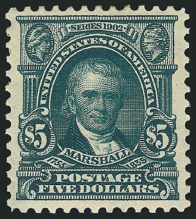 Value of US Stamp Scott Catalogue 313 - US$5.00 1903 Marshall. Robert Siegel Auction Galleries, Jun 2011, Sale 1011, Lot 678