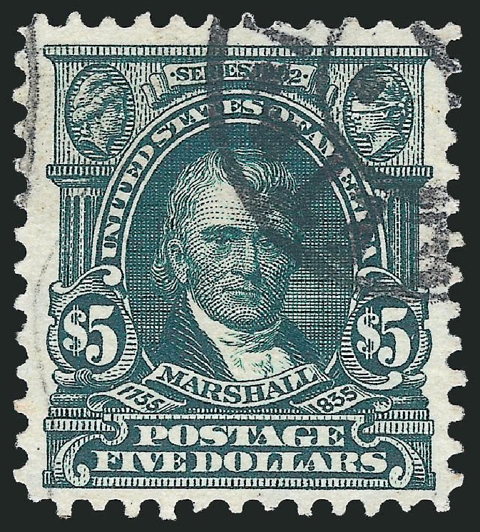 Prices of US Stamps Scott Catalog #313 - 1903 US$5.00 Marshall. Robert Siegel Auction Galleries, Mar 2012, Sale 1019, Lot 698