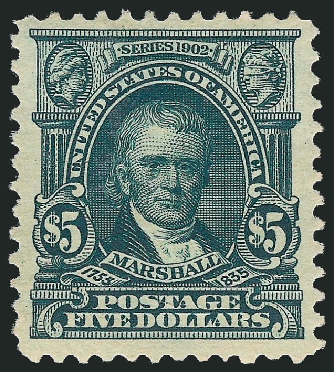 Costs of US Stamp Scott Cat. 313: 1903 US$5.00 Marshall. Robert Siegel Auction Galleries, Mar 2011, Sale 1007, Lot 2609