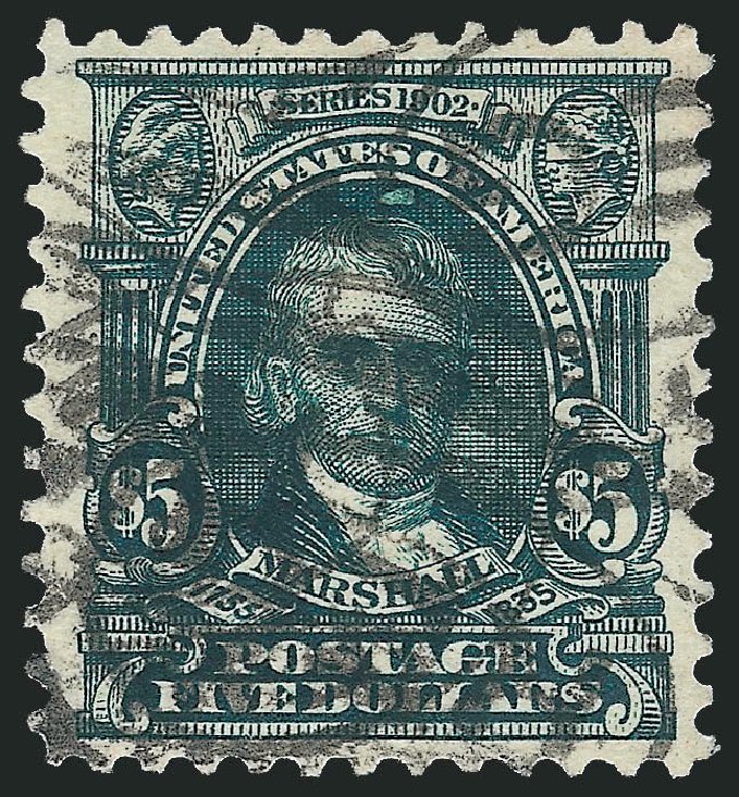 US Stamp Price Scott Catalogue #313 - 1903 US$5.00 Marshall. Robert Siegel Auction Galleries, Mar 2012, Sale 1019, Lot 699