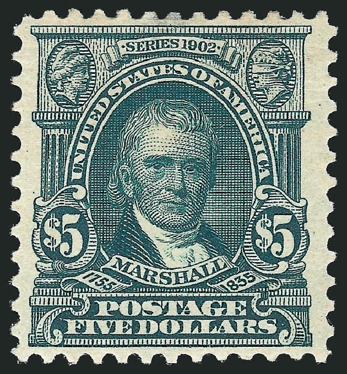 US Stamp Price Scott Cat. 313: US$5.00 1903 Marshall. Robert Siegel Auction Galleries, Mar 2012, Sale 1021, Lot 479