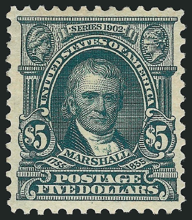 Prices of US Stamp Scott Catalog #313: 1903 US$5.00 Marshall. Robert Siegel Auction Galleries, Apr 2014, Sale 1068, Lot 229