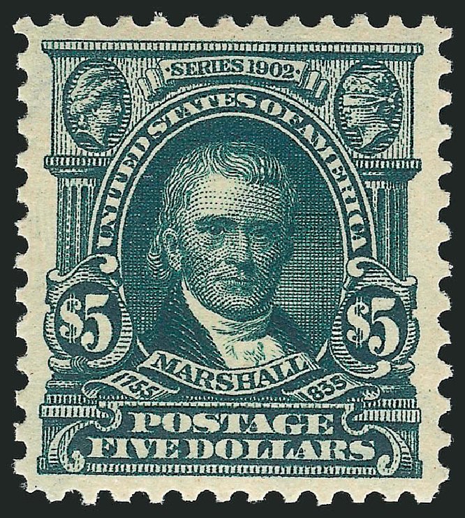 Cost of US Stamps Scott Cat. #313: 1903 US$5.00 Marshall. Robert Siegel Auction Galleries, Feb 2015, Sale 1092, Lot 1269