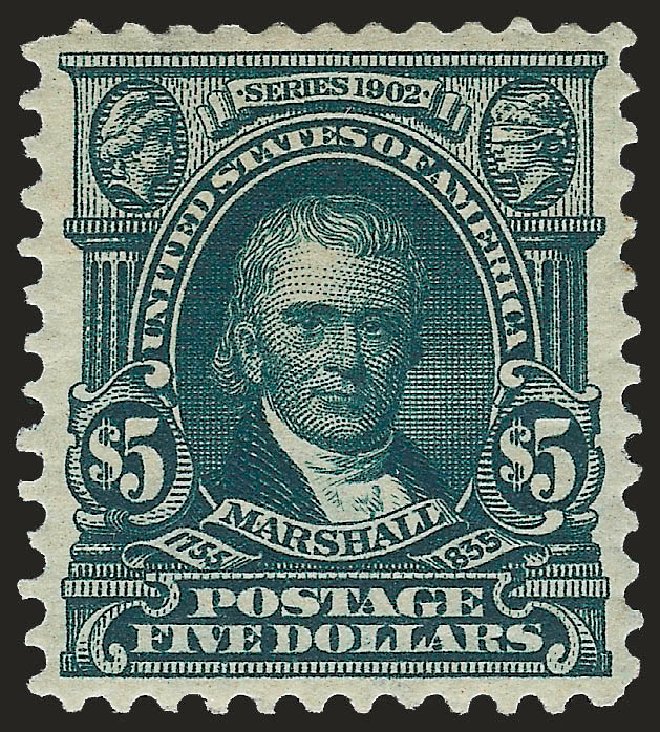 Value of US Stamp Scott Catalog #313 - 1903 US$5.00 Marshall. Robert Siegel Auction Galleries, Jun 2010, Sale 992, Lot 2409