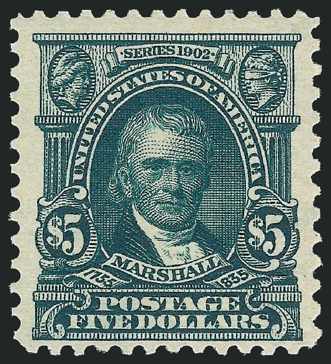 US Stamp Values Scott Cat. 313: US$5.00 1903 Marshall. Robert Siegel Auction Galleries, Oct 2010, Sale 997, Lot 5859