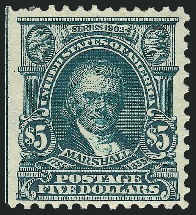 US Stamps Value Scott Catalogue 313 - 1903 US$5.00 Marshall. Robert Siegel Auction Galleries, Jun 2011, Sale 1011, Lot 680
