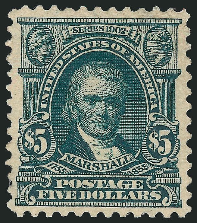 Prices of US Stamps Scott Catalog # 313: 1903 US$5.00 Marshall. Robert Siegel Auction Galleries, Jul 2013, Sale 1050, Lot 470