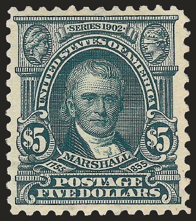 Costs of US Stamp Scott Catalogue 313: 1903 US$5.00 Marshall. Robert Siegel Auction Galleries, Jun 2010, Sale 992, Lot 2410
