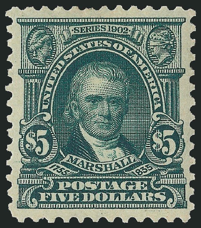 US Stamps Value Scott #313: 1903 US$5.00 Marshall. Robert Siegel Auction Galleries, Oct 2010, Sale 997, Lot 5860