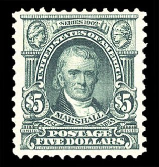 Cost of US Stamp Scott 313 - US$5.00 1903 Marshall. Cherrystone Auctions, Apr 2012, Sale 201204, Lot 111