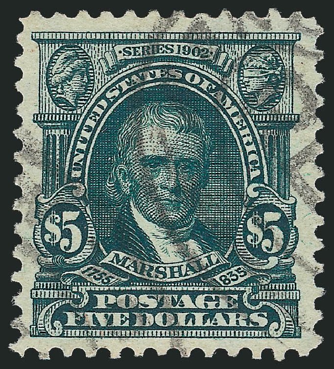 Value of US Stamps Scott Cat. #313: 1903 US$5.00 Marshall. Robert Siegel Auction Galleries, Mar 2011, Sale 1007, Lot 2611