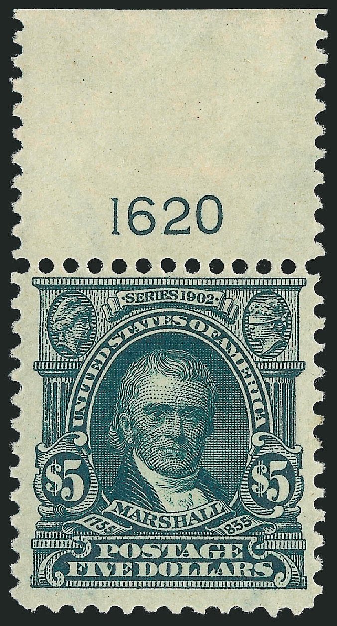 Values of US Stamp Scott Cat. #313 - US$5.00 1903 Marshall. Robert Siegel Auction Galleries, Nov 2013, Sale 1061, Lot 3831