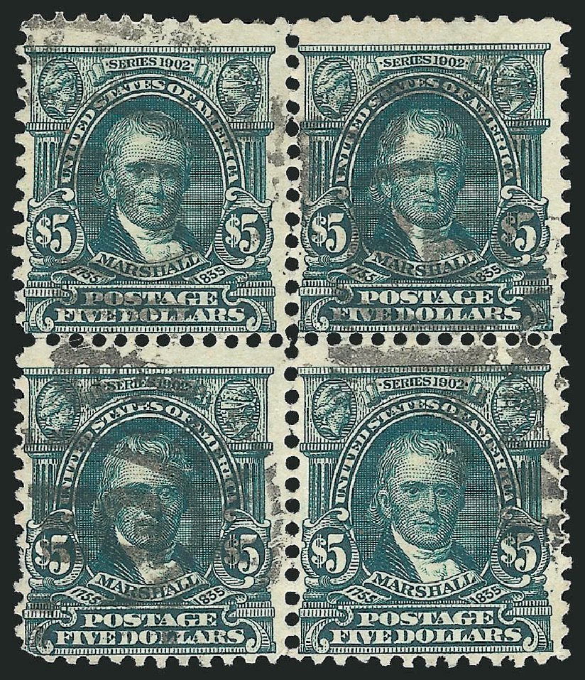 Value of US Stamps Scott Cat. # 313: US$5.00 1903 Marshall. Robert Siegel Auction Galleries, Feb 2015, Sale 1092, Lot 1271