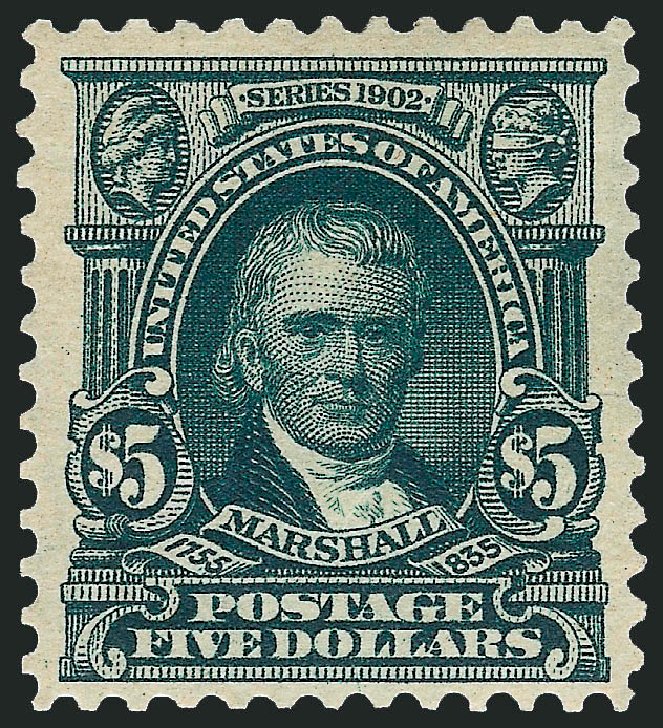 US Stamp Prices Scott 313: 1903 US$5.00 Marshall. Robert Siegel Auction Galleries, Dec 2008, Sale 967, Lot 4521