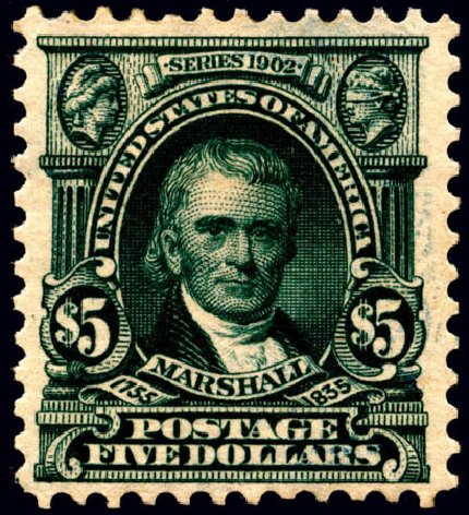 Price of US Stamp Scott Catalog 313 - 1903 US$5.00 Marshall. Matthew Bennett International, Jun 2008, Sale 328, Lot 854