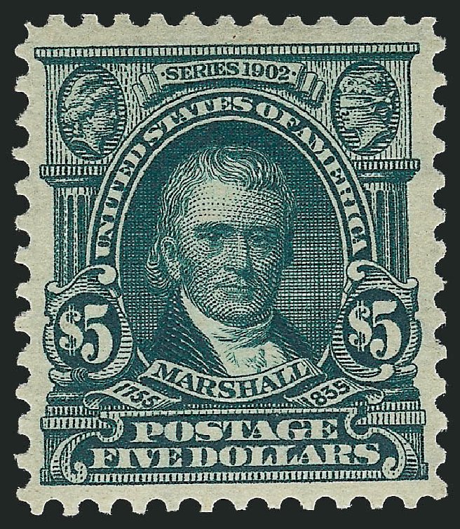 Costs of US Stamps Scott Catalogue 313: US$5.00 1903 Marshall. Robert Siegel Auction Galleries, Mar 2011, Sale 1007, Lot 2604