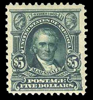 Prices of US Stamp Scott Catalogue #313 - US$5.00 1903 Marshall. Cherrystone Auctions, Jun 2011, Sale 201106, Lot 65