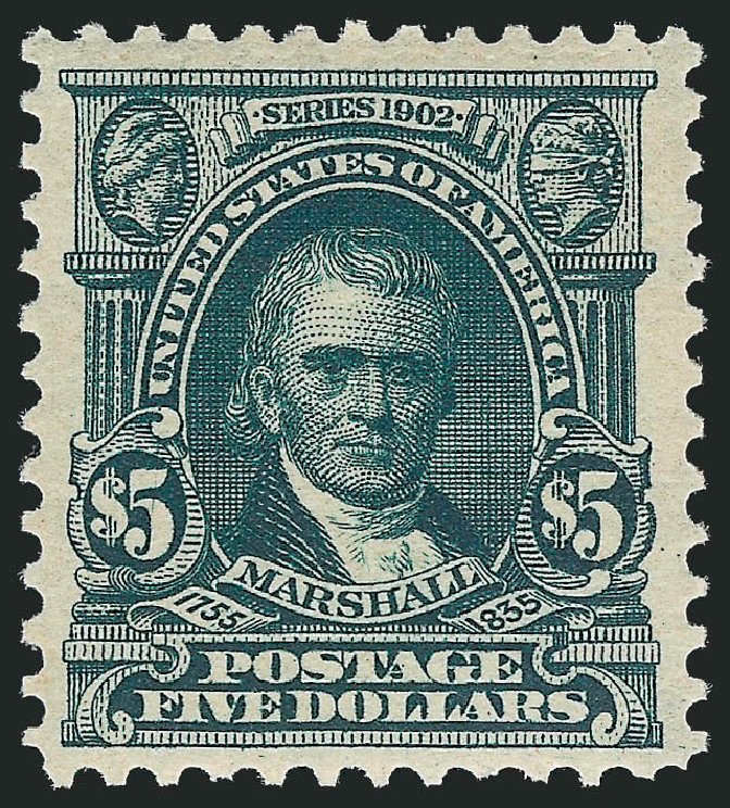 US Stamp Prices Scott Catalog #313: US$5.00 1903 Marshall. Robert Siegel Auction Galleries, Mar 2011, Sale 1007, Lot 2605