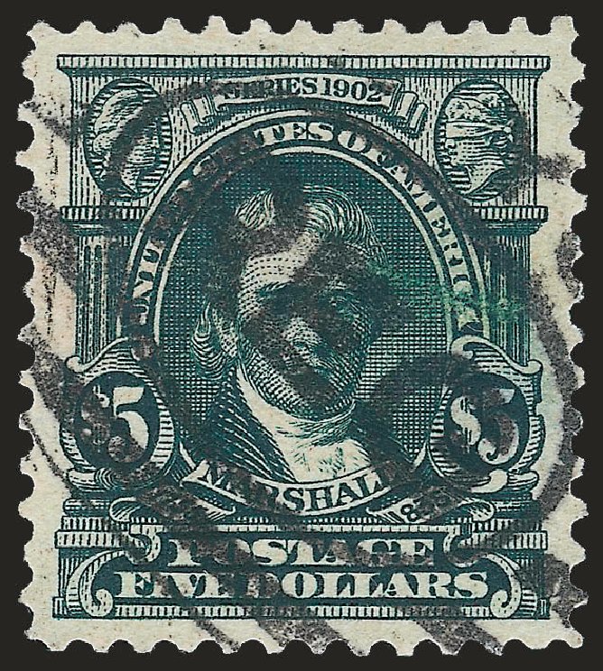 US Stamp Price Scott Catalog 313: 1903 US$5.00 Marshall. Robert Siegel Auction Galleries, Dec 2009, Sale 982, Lot 5705