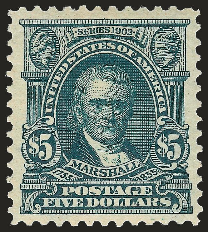 US Stamp Price Scott Catalog #313: US$5.00 1903 Marshall. Robert Siegel Auction Galleries, Apr 2010, Sale 984, Lot 765