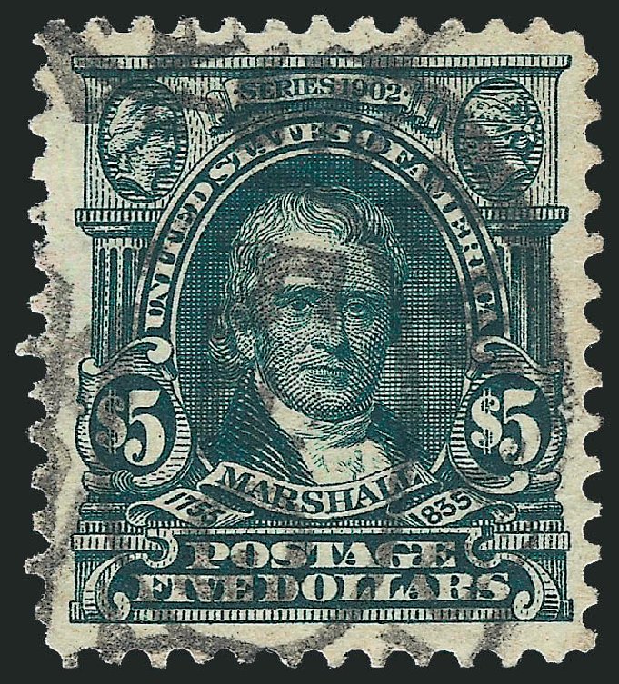 Costs of US Stamp Scott Catalog # 313: US$5.00 1903 Marshall. Robert Siegel Auction Galleries, Mar 2013, Sale 1040, Lot 1672