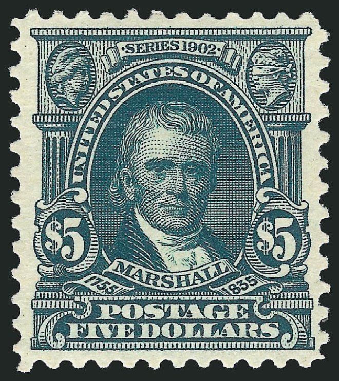 Costs of US Stamps Scott Cat. # 313 - US$5.00 1903 Marshall. Robert Siegel Auction Galleries, Jul 2013, Sale 1050, Lot 472