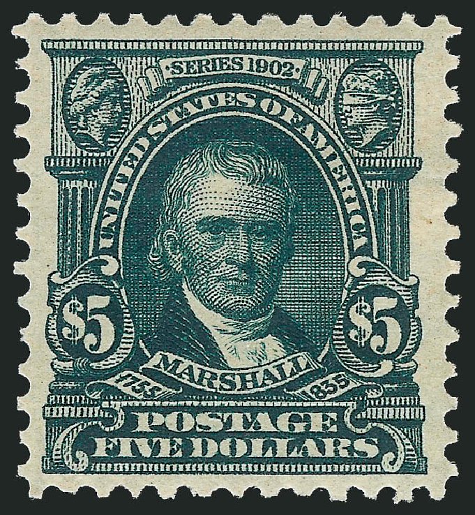 Prices of US Stamp Scott Catalogue #313: US$5.00 1903 Marshall. Robert Siegel Auction Galleries, Nov 2013, Sale 1061, Lot 3832