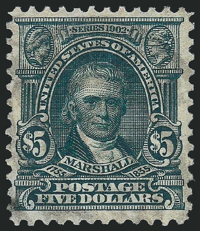 Values of US Stamp Scott #313: US$5.00 1903 Marshall. Robert Siegel Auction Galleries, Apr 2010, Sale 984, Lot 772