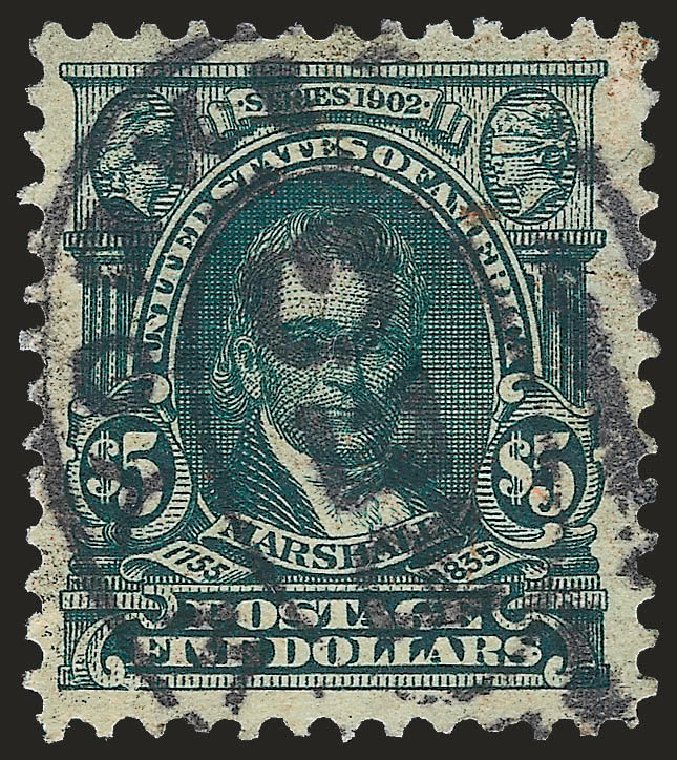 Costs of US Stamps Scott Cat. 313: US$5.00 1903 Marshall. Robert Siegel Auction Galleries, Jun 2010, Sale 992, Lot 2413
