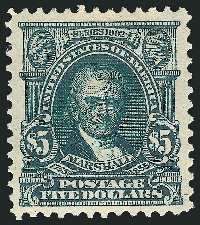 Cost of US Stamp Scott Cat. # 313: US$5.00 1903 Marshall. Robert Siegel Auction Galleries, Mar 2014, Sale 1067, Lot 1376