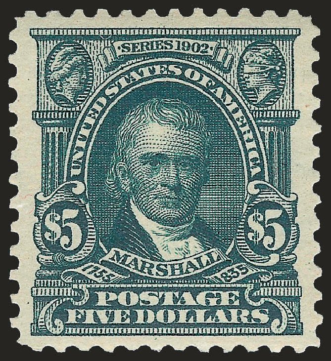 US Stamp Prices Scott Cat. # 313: US$5.00 1903 Marshall. Robert Siegel Auction Galleries, Jun 2009, Sale 973, Lot 186