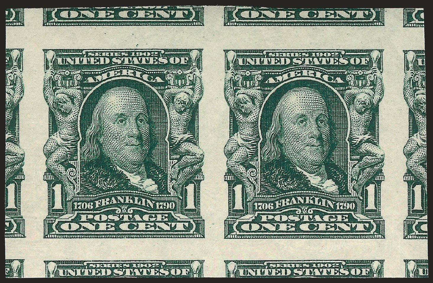 Cost of US Stamp Scott Catalogue 314: 1906 1c Franklin Imperf. Robert Siegel Auction Galleries, Sep 2009, Sale 968B, Lot 386