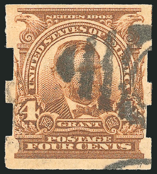 Price of US Stamp Scott # 314A - 1908 4c Grant Imperf. Robert Siegel Auction Galleries, Dec 2013, Sale 1062, Lot 495