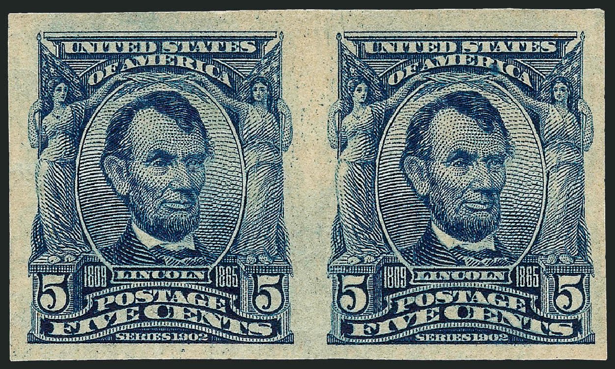 US Stamp Value Scott Catalogue #315 - 5c 1908 Lincoln Imperf. Robert Siegel Auction Galleries, Oct 2008, Sale 963, Lot 927