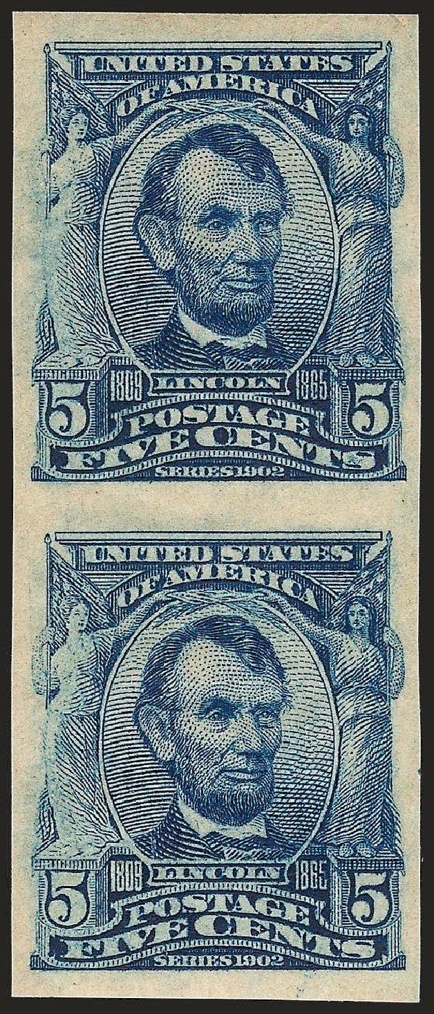 US Stamp Value Scott Cat. 315 - 5c 1908 Lincoln Imperf. Robert Siegel Auction Galleries, Apr 2010, Sale 984, Lot 777
