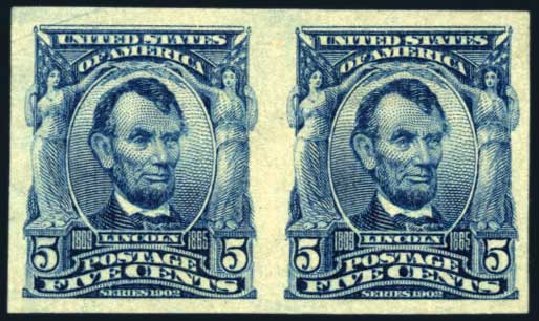 Costs of US Stamps Scott Catalogue #315: 5c 1908 Lincoln Imperf. Harmer-Schau Auction Galleries, Jun 2008, Sale 78, Lot 1508