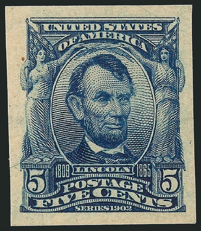 Prices of US Stamps Scott # 315 - 5c 1908 Lincoln Imperf. Robert Siegel Auction Galleries, Dec 2011, Sale 1017, Lot 758