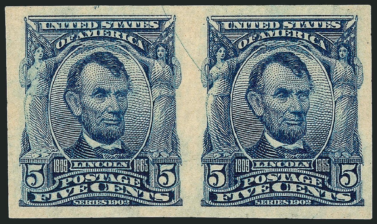 Cost of US Stamp Scott Catalogue # 315 - 5c 1908 Lincoln Imperf. Robert Siegel Auction Galleries, Oct 2008, Sale 963, Lot 928