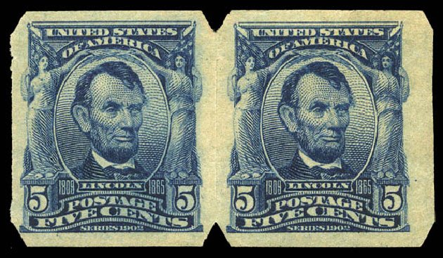 Cost of US Stamp Scott Catalogue #315 - 1908 5c Lincoln Imperf. Matthew Bennett International, Mar 2011, Sale 336, Lot 1369