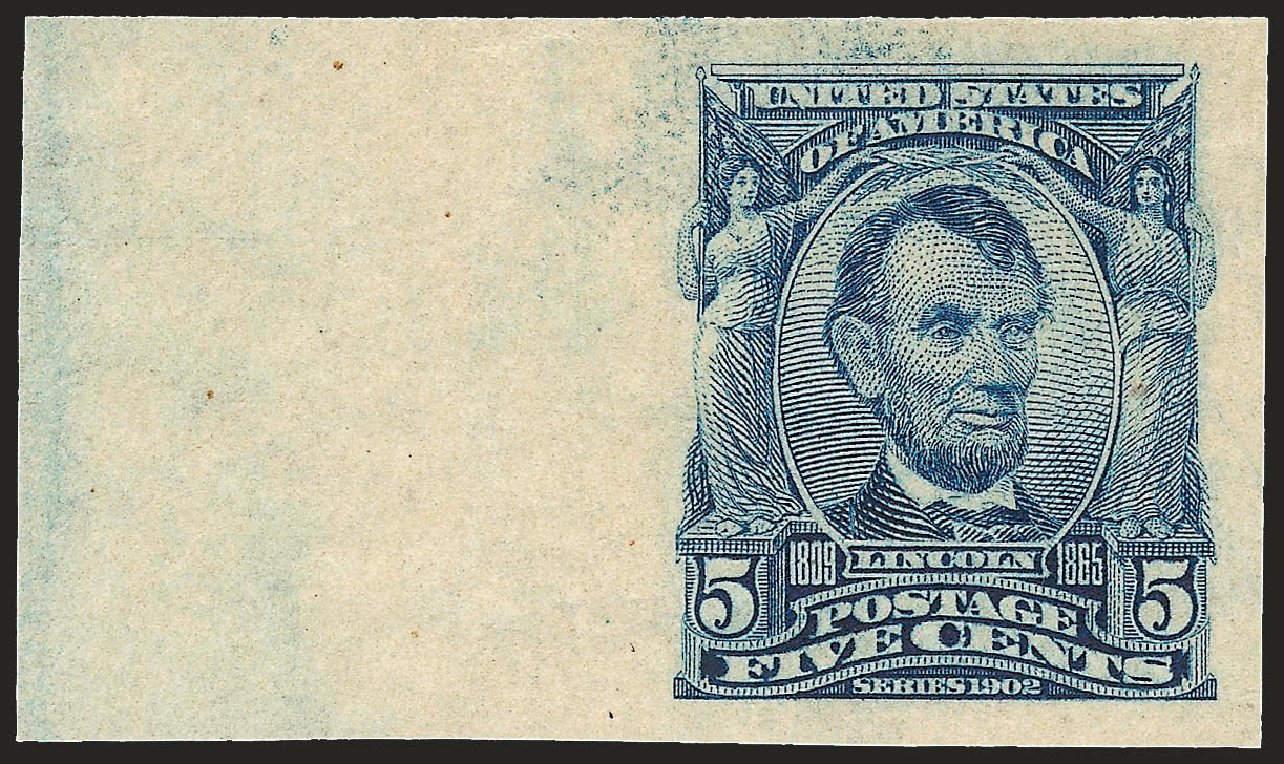 US Stamps Price Scott Catalogue #315 - 1908 5c Lincoln Imperf. Robert Siegel Auction Galleries, Sep 2008, Sale 962, Lot 2629